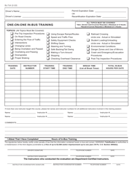 Form DL-714 School Bus Drivers Training Report - Pennsylvania, Page 2