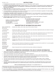 Form DL-503 Request for Driver Information - Pennsylvania, Page 2