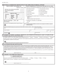Form DL-298 Service Person Request for Non-commercial Pennsylvania Driver&#039;s License - Pennsylvania, Page 2
