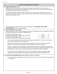 Form CS-704 Minimum Quality Control Plan for Field Placement Concrete Operations - Pennsylvania, Page 3