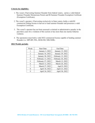 Summer Flounder Winter Aggregate Landing Program Application Form - Rhode Island, Page 2