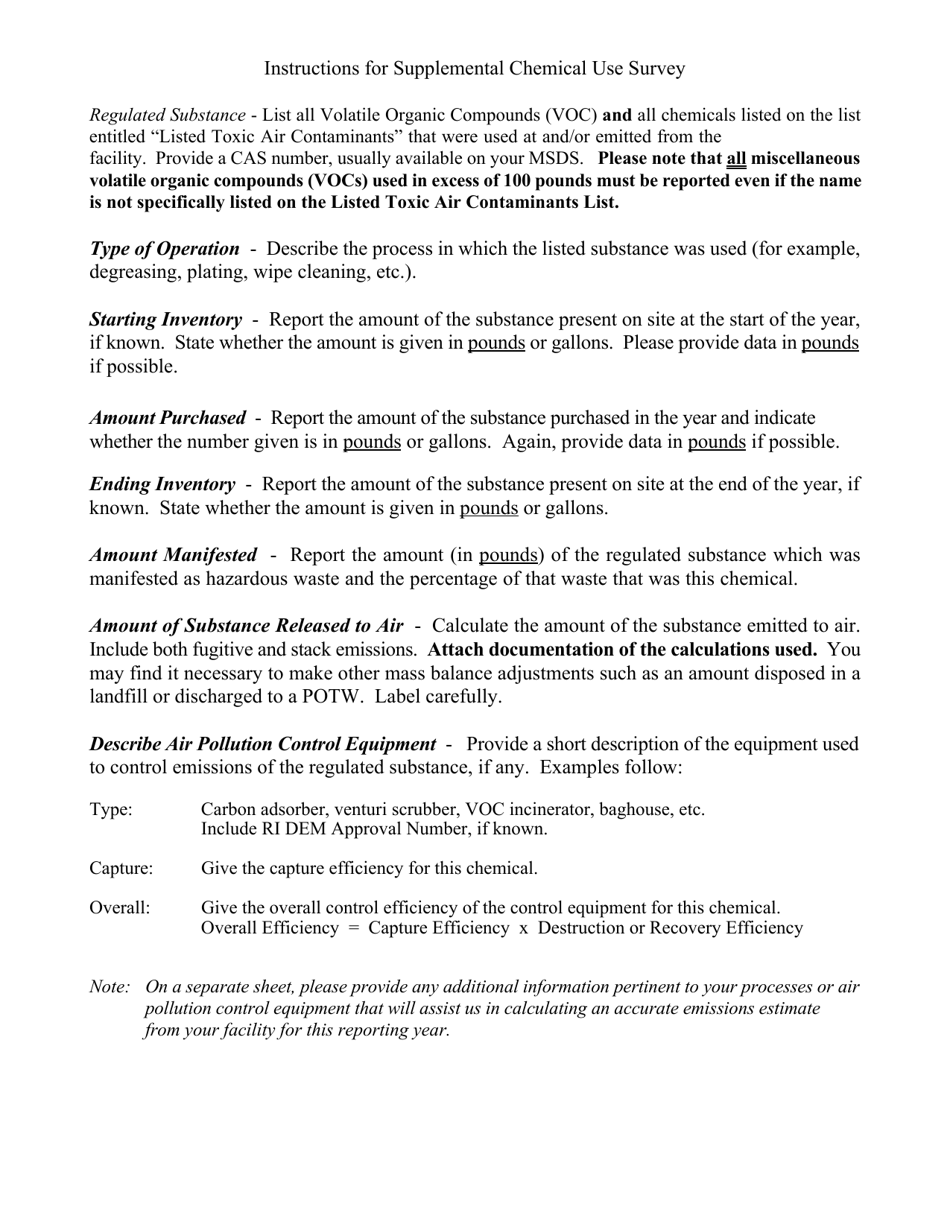 API Form D Surface Coating Basic Spreadsheet - Rhode Island, Page 6