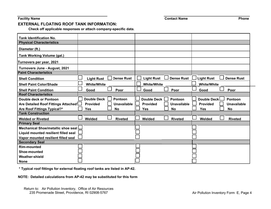API Form E Page 4 - 2021 - Fill Out, Sign Online and Download Fillable ...