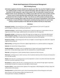 API Form L Printing Survey - Rhode Island, Page 2