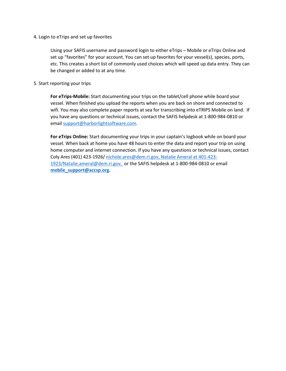 Ri Party  Charter Vessel License Applicaton - Rhode Island, Page 4