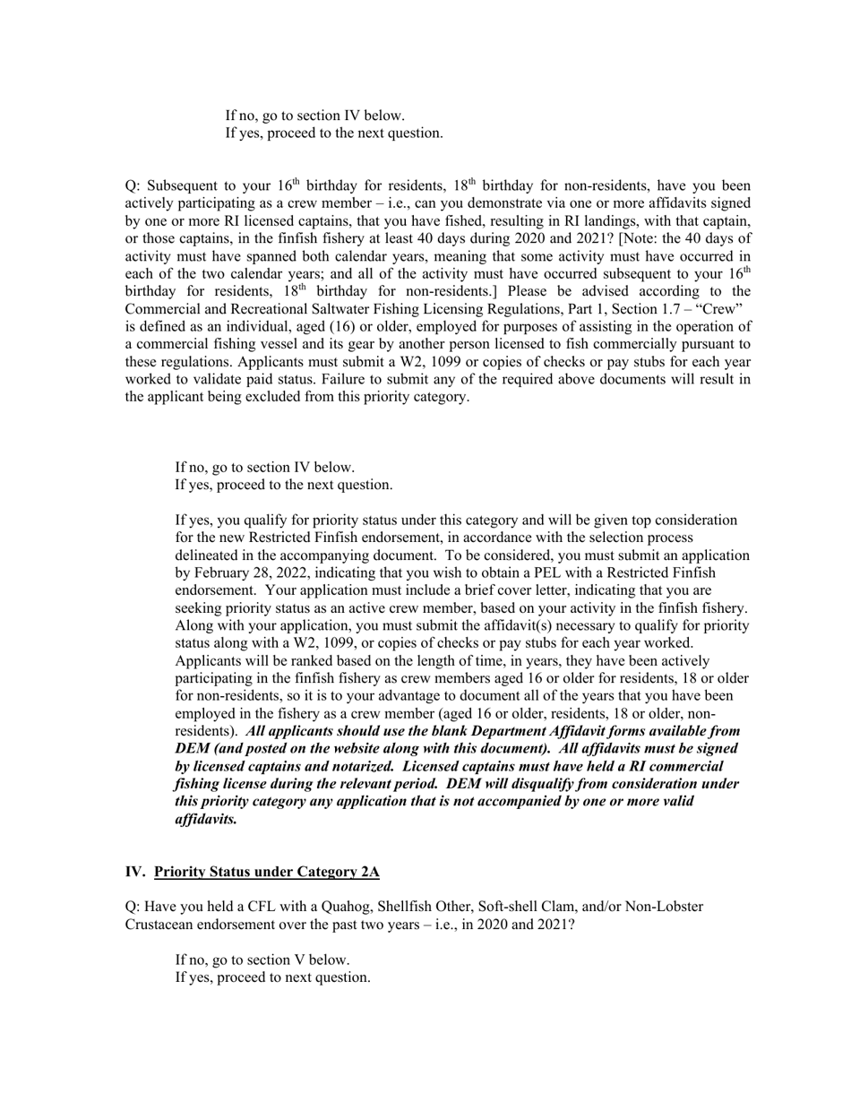 New License Opportunities, Non-resident Marine License Application - Rhode Island, Page 15