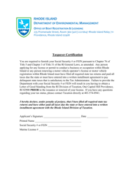New License Opportunities, Non-resident Marine License Application - Rhode Island, Page 20