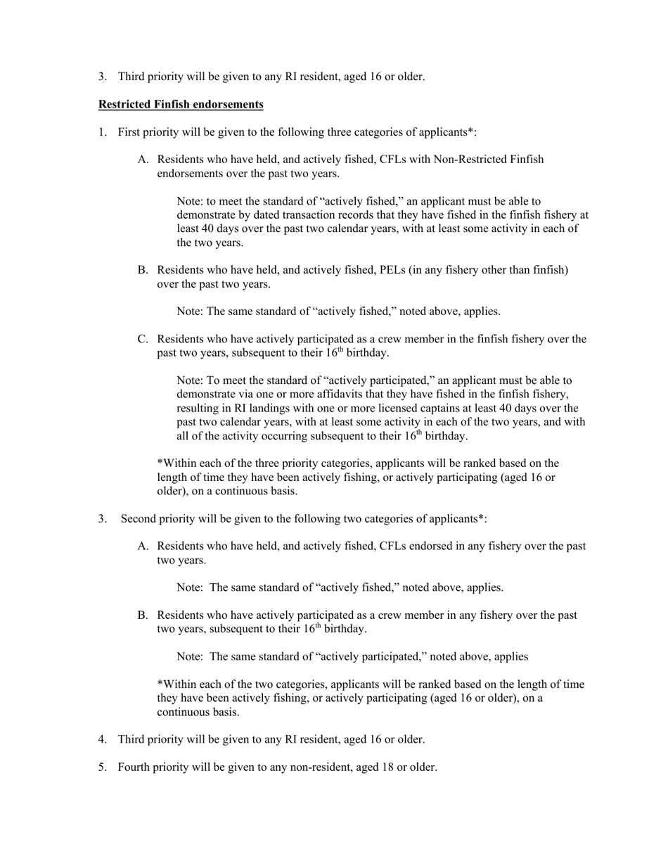 New License Opportunities, Non-resident Marine License Application - Rhode Island, Page 4