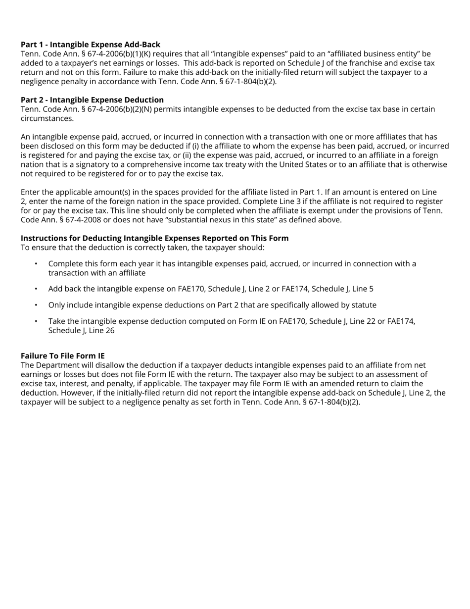Form IE (RV-F1406701) Intangible Expense Disclosure - Tennessee, Page 3