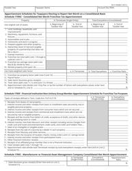 Form RV-F1404801 Schedule 170NC, 170SC, 170SF Apportionment Schedules for Taxpayers Electing to Report Net Worth on a Consolidated Basis - Tennessee