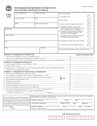 Form FAE170 (RV-R0011001) Franchise and Excise Tax Return - Tennessee