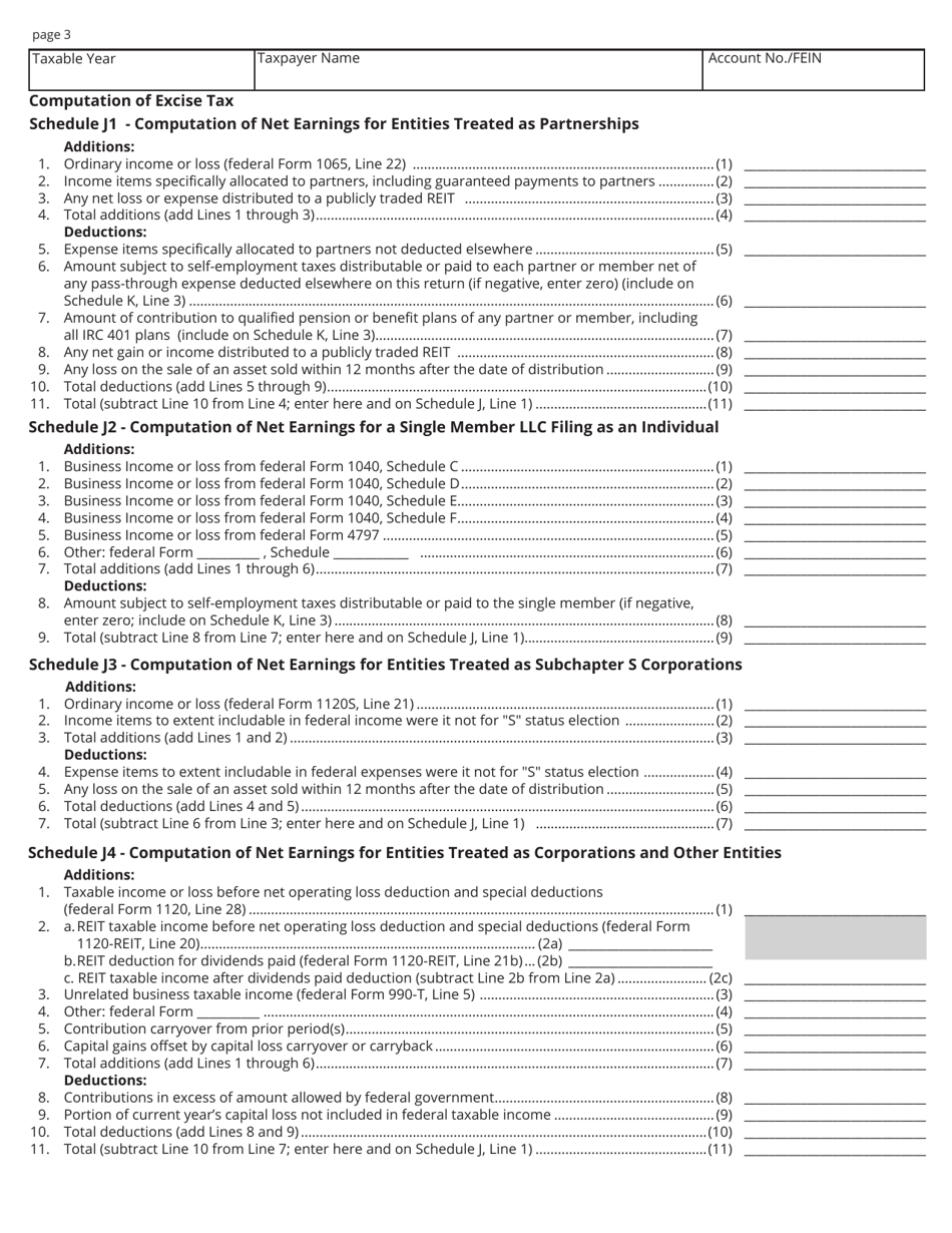 Form FAE170 (RV-R0011001) Franchise and Excise Tax Return - Tennessee, Page 3