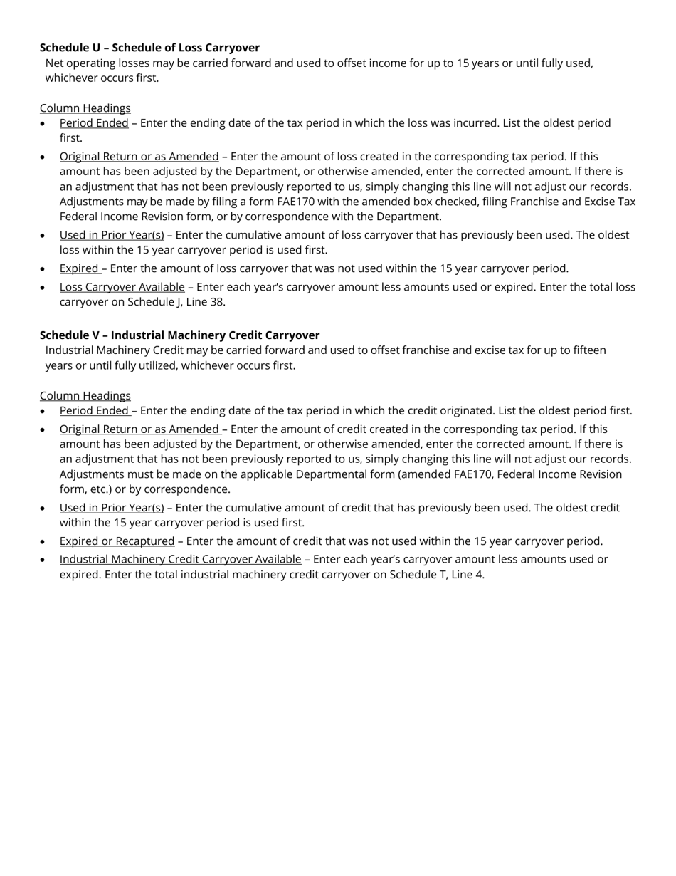 Instructions for Form FAE174, RV-R0012001 Franchise and Excise Financial Institution and Captive Real Estate Investment Trust Tax Return - Tennessee, Page 14