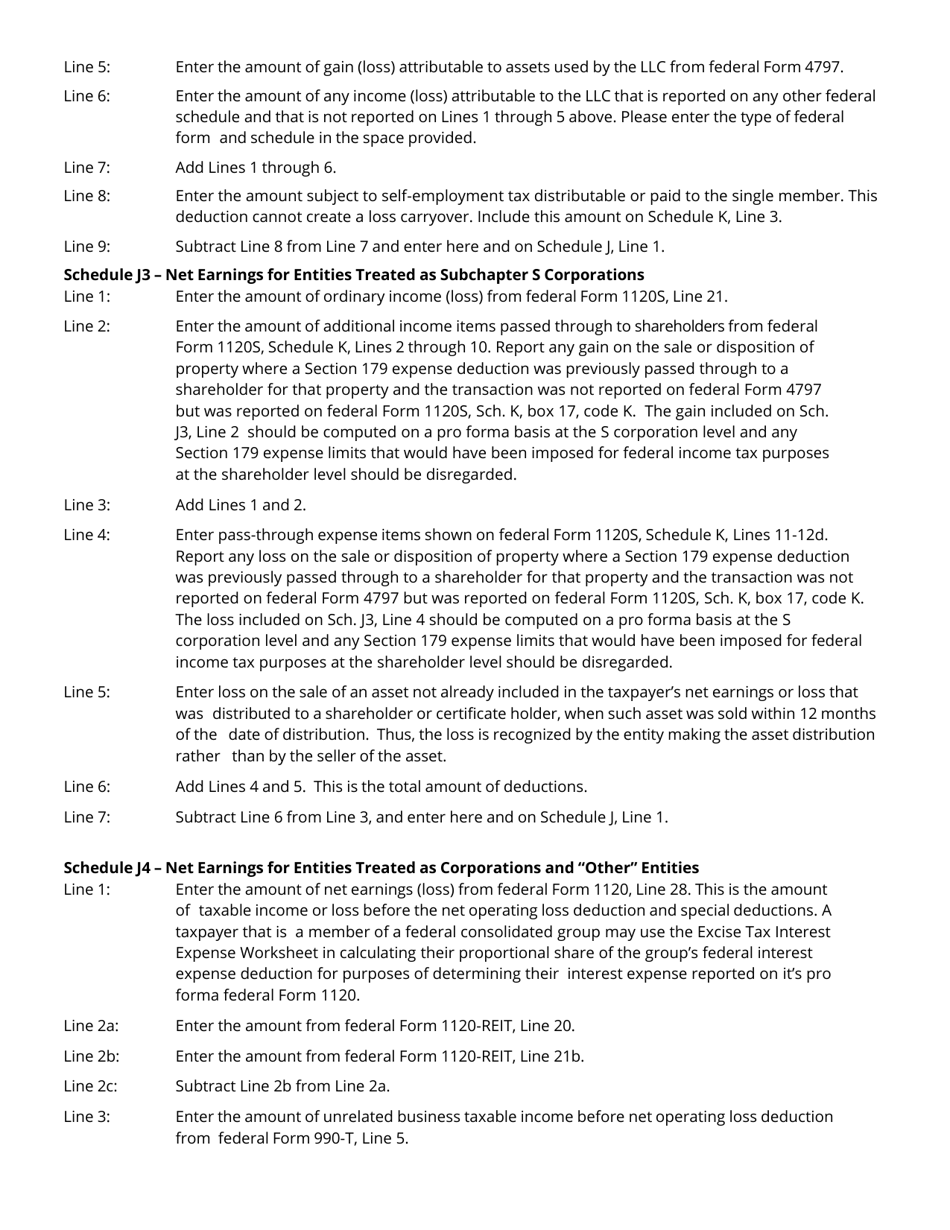 Download Instructions for Form FAE170, RVR0011001 Franchise and Excise