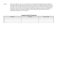 Form RVR-00104 Estimated Franchise and Excise Tax Payments Worksheet - Tennessee, Page 4