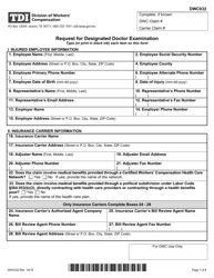 Document preview: Form DWC032 Request for Designated Doctor Examination - Texas