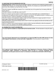 Form DWC032 Request for Designated Doctor Examination - Texas, Page 4