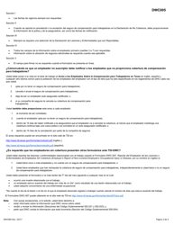 Formulario DWC005S Aviso Del Empleador De No Cobertura O De Cancelacion De La Cobertura - Texas (Spanish), Page 3