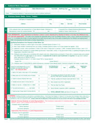 Form PWD144 Outboard Motor Application - Texas, Page 2