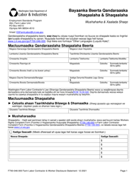 Form F700-046-303 Farm Labor Contractor &amp; Worker Disclosure Statement - Washington (Somali), Page 3