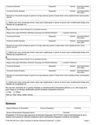 Form F700-046-303 Farm Labor Contractor &amp; Worker Disclosure Statement - Washington (Somali), Page 6