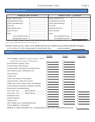 Universal Intake Form - Delaware, Page 2
