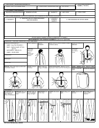 DD Form 358 Armed Forces Measurement Blank - Special Sized Clothing for Men, Page 2