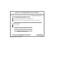 Document preview: DD Form 7433 Privacy Act Information Release Statement