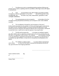 Affidavit for Deed in Lieu of Foreclosure, Page 2