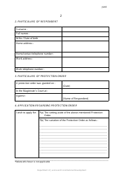 Form 12 Application for Variation or Setting Aside or Protection Order - South Africa, Page 2