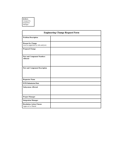 Engineering Change Request Form Fill Out Sign Online And Download 