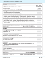 Form 63 0036 Combined Disposable Income Worksheet - Washington, Page 5