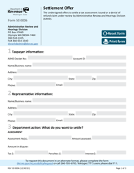 Document preview: Form REV50 0006 Settlement Offer - Washington