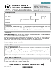Form DRS MS287 Request for Refund of Retirement Contributions - Washington, Page 7