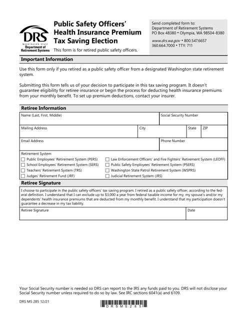 Form DRS MS285  Printable Pdf