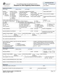 DSHS Form 14-151 Request for Dda Eligibility Determination - Washington