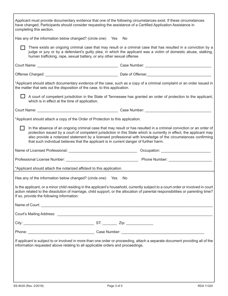 Form SS-9435 - Fill Out, Sign Online and Download Printable PDF ...