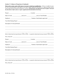 Form SS-3091 Tennessee Highway Officials Certification Board Application for Certification - Tennessee, Page 4