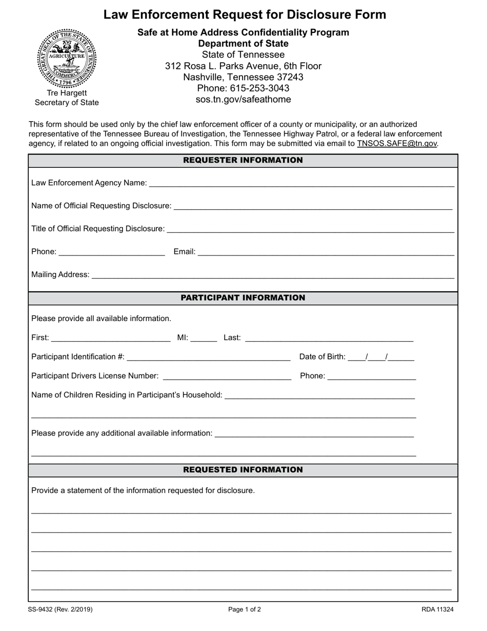 Form Ss-9432 - Fill Out, Sign Online And Download Printable Pdf 