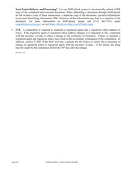 Form 201 Certificate of Formation for-Profit Corporation - Texas, Page 4