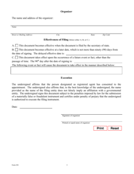 Form 201 Certificate of Formation for-Profit Corporation - Texas, Page 7