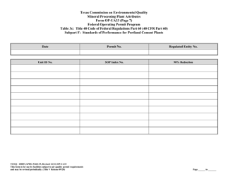 Form TCEQ-10085 (OP-UA33) Metallic Mineral Processing Plant Attributes - Texas, Page 23