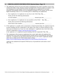 Form TCEQ-10214B Tceq Water Rights Permitting Application - Administrative Information Report - Texas, Page 6