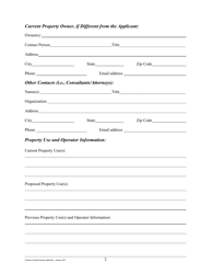 Application Form - Voluntary Cleanup Program - Utah, Page 2