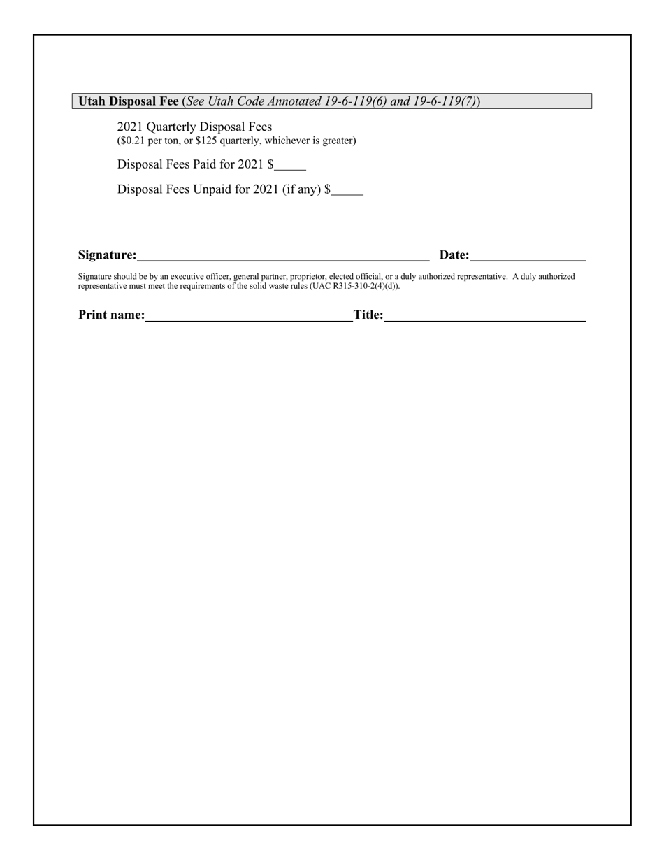 Landspreading Facility Annual Report - Utah, Page 3