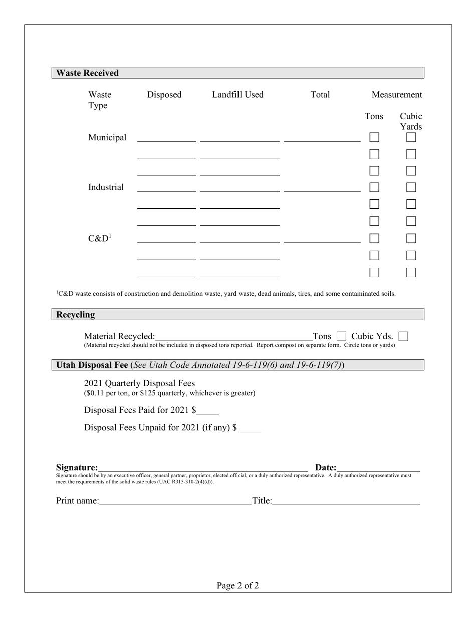 Transfer Station Annual Report - Utah, Page 3