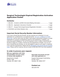 Document preview: DOH Form 669-217 Surgical Technologist Expired Registration Activation Application - Washington