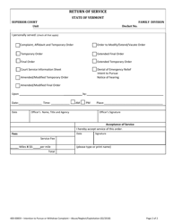Form 400-00859 Intention to Pursue or Withdraw Complaint - Abuse/Neglect/Exploitation - Vermont, Page 2