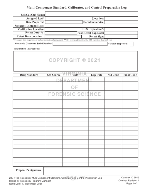 DFS Form 220-F136  Printable Pdf