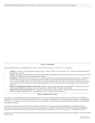 ATF Form 8620.70 Request for Interim Security Clearance, Page 2